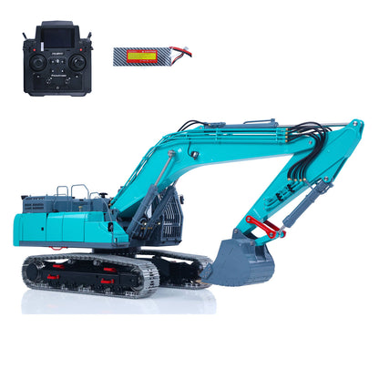 LESU 1/14 RC Metal Hydraulic Excavator SK500 RTR Remote Control Digger Model 6CH Valve 3MAP Pump Relief Valve PL18EV Lite Radio