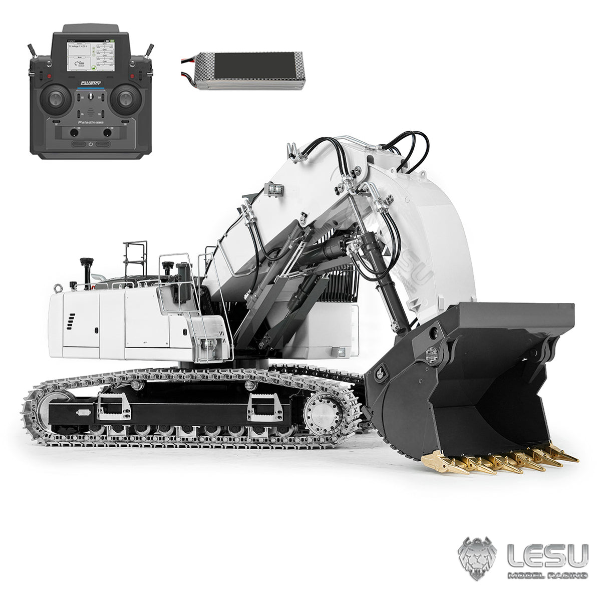 LESU Aoue LR956 1/14 Metal RC Front Shovel Digger B0041 Dual Pumps Hydraulic Excavator KIT/PNP/RTR with 4CH Valve Brushless Motor Light System