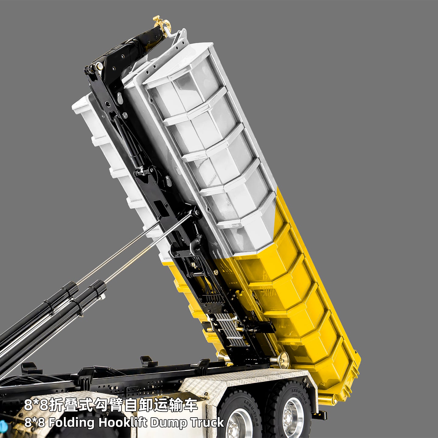 Deposit New Product Pre-order LESU 1/14 Metal 8x8 Roll-Off Truck Full Dump RC Construction Vehicle