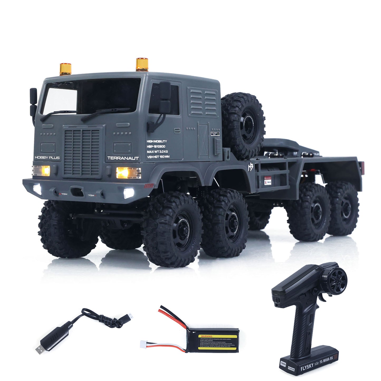 Fast Shipping RTR 1/18 Radio Control Military Truck 8*8 RC Off Road Vehicle 280 Brushed Motor Fifth Wheel Winch Metal Hook All Wheel Steering