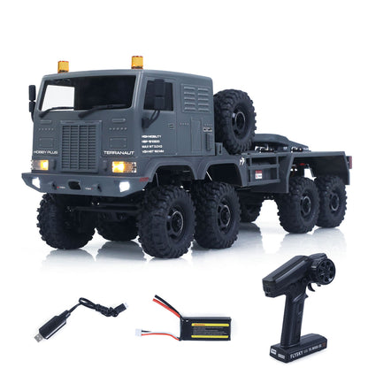 Fast Shipping RTR 1/18 Radio Control Military Truck 8*8 RC Off Road Vehicle 280 Brushed Motor Fifth Wheel Winch Metal Hook All Wheel Steering