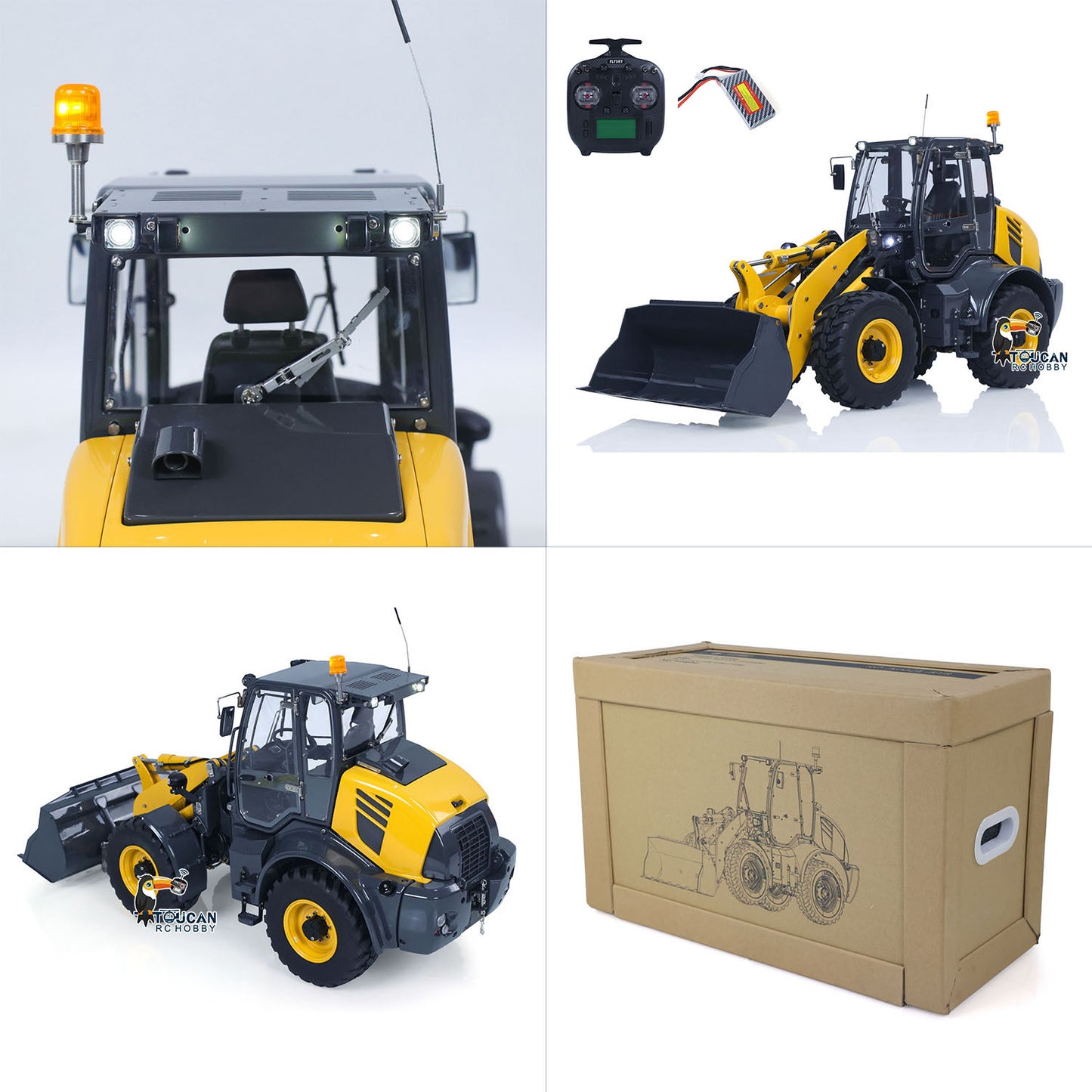 RTR LESU 1/14 Metal Remote Control Hydraulic Loader Aoue WA100M-8 4*4 RC Loading Machine Axle Lock Sound Light Flysky ST8 Radio Construction Vehicle