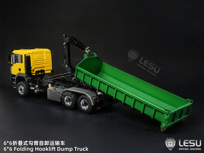 Deposit New Product Pre-order LESU 1/14 Metal 6x6 Roll-Off Dump Truck RC Construction Vehicle