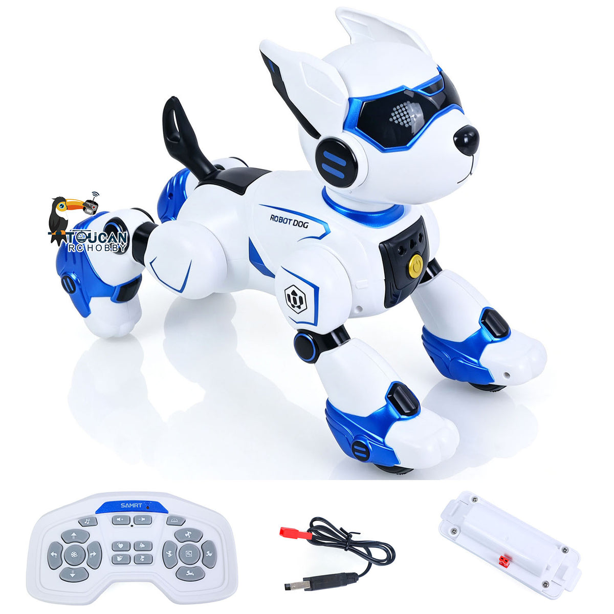 JJRC Interactive RC Robot Dog R27 with Voice Commands Remote Control Gesture Sensor Touch Function Multiple Actions Music Dance