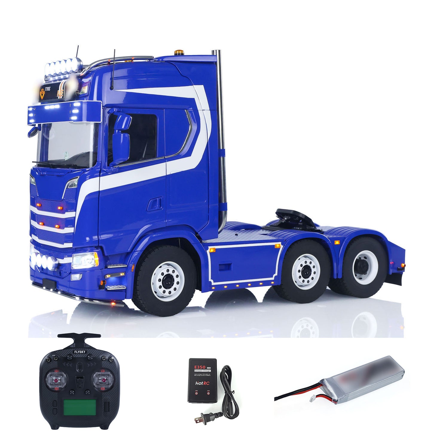 TOUCAN 770S 1/14 RC Tractor Truck 6X6 Metal Chassis Axle Locks 3Speed RTR Smoke Sound Light Unit Cabin Suspension ST8