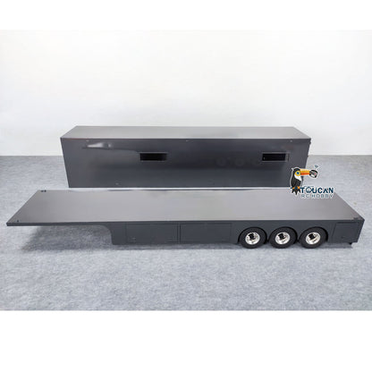 2in1 1:14 Metal 3 Axles Container Trailer for RC Tractor Truck Car