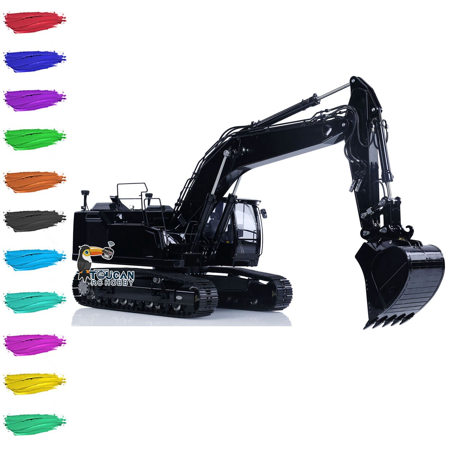 LESU 1/14 Aoue Metal Painted Assembled LR945 Hydraulic RC Excavator Digger B0016 With Quick Connector Coupler