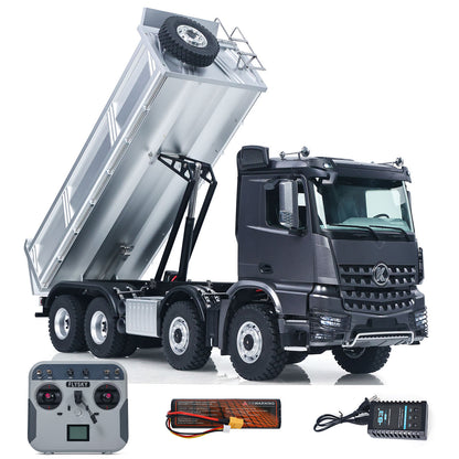 US Stock RTR Kabolite 8X8 1/14 RC Dump Truck K5703 Electric Lifting Remote Control Tipper Model 2Speed Gearbox Lights Sound System