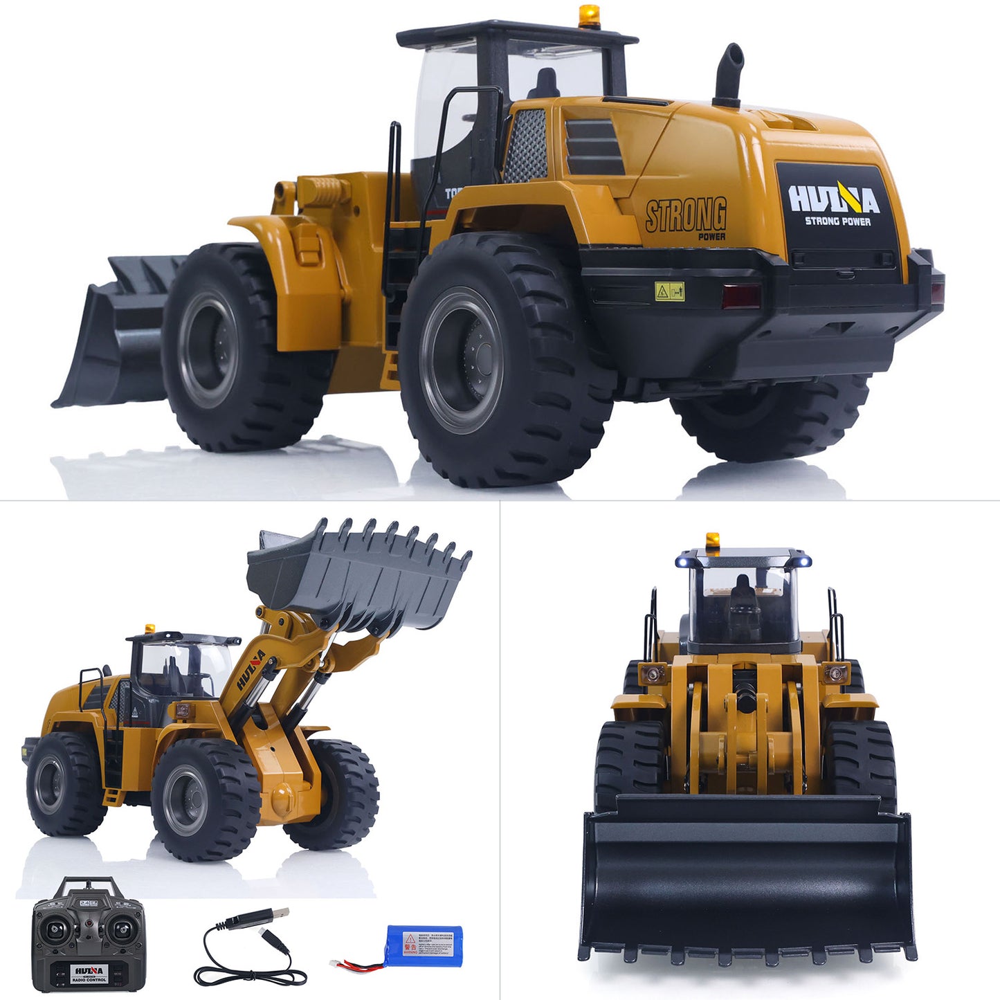 ONLY ONE Fast Shipping 1/14 HUINA Toys 2.4G Radio Controlled Loader 1583 Electric Lifting System Lights Sound RC Construction Vehicles Assembled