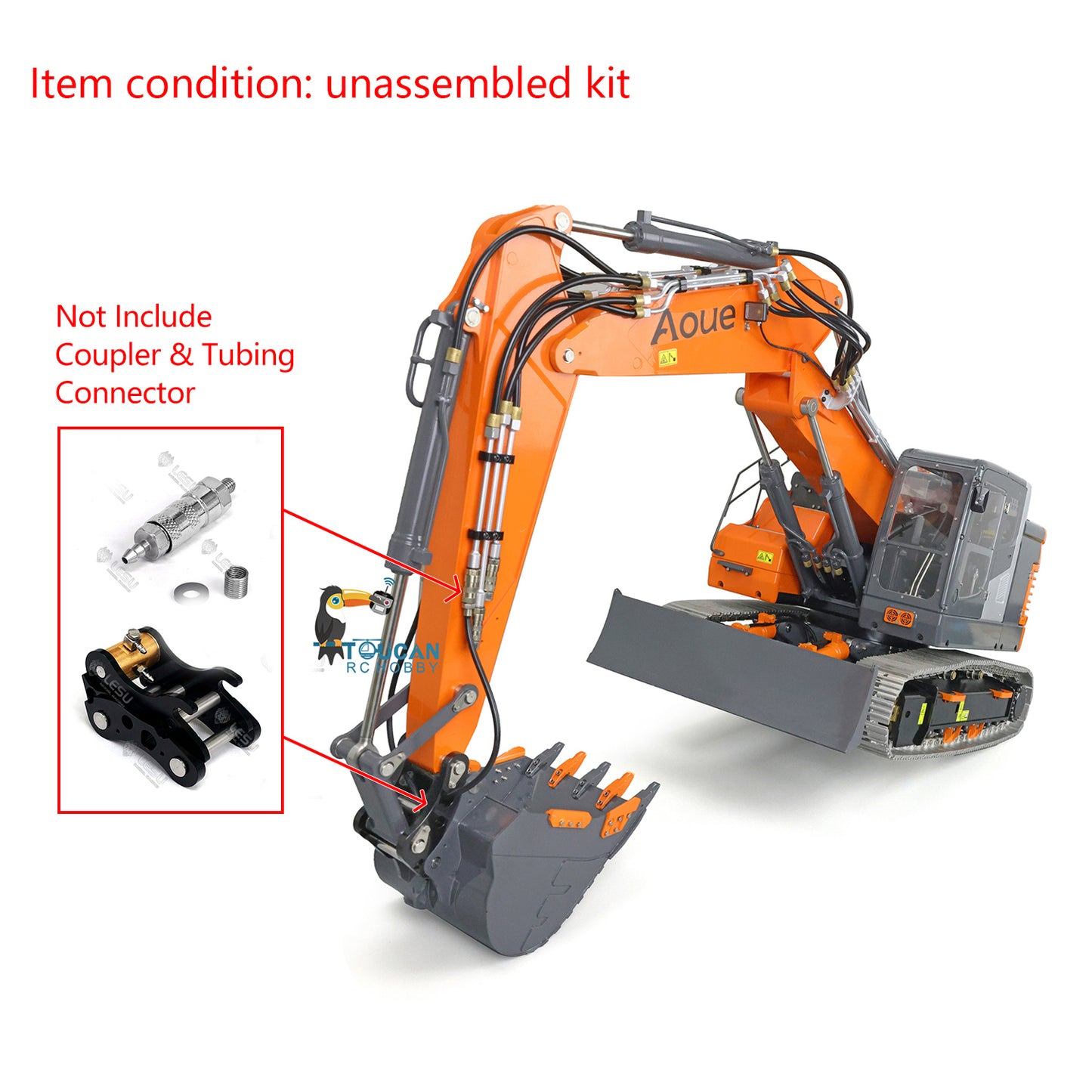 LESU 1/14 Aoue Metal ET26L Painted Unassembled Hydraulic Three-section RC Excavator B0012