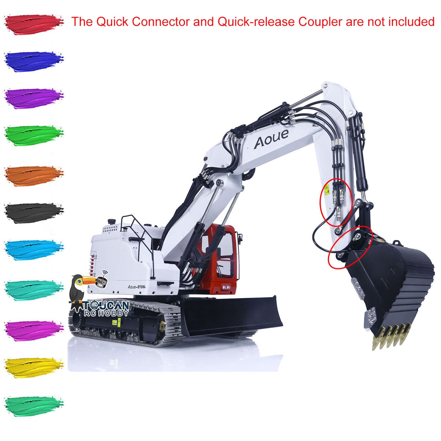 LESU 1/14 Aoue Metal ET26L Painted Assembled PNP Hydraulic Three-section RC Excavator B0012