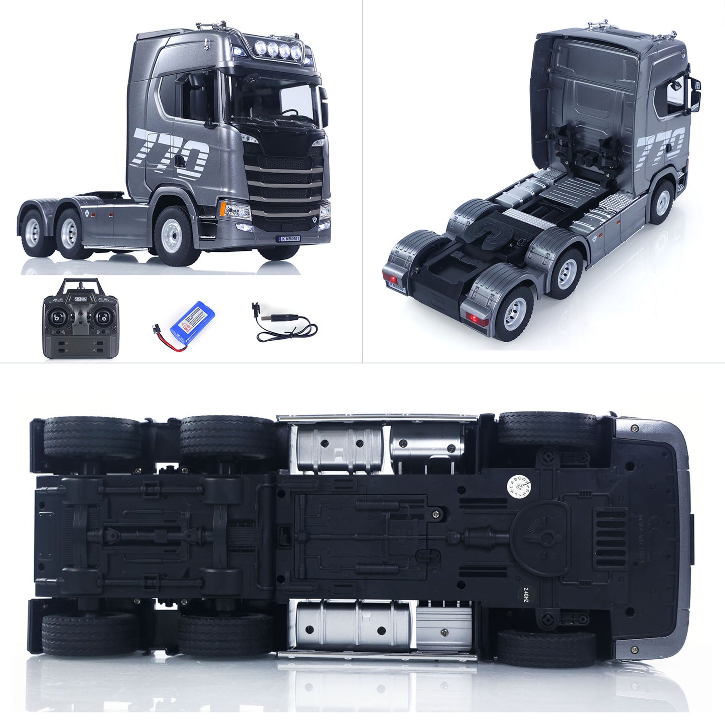 SOLD OUT Fast Shipping 1/18 Plastic 6X4 Remote Control Tractor Truck 770S 1501 RWD RC Lorry Vehicle Light Sound Ready to Run Model Toys for Adults