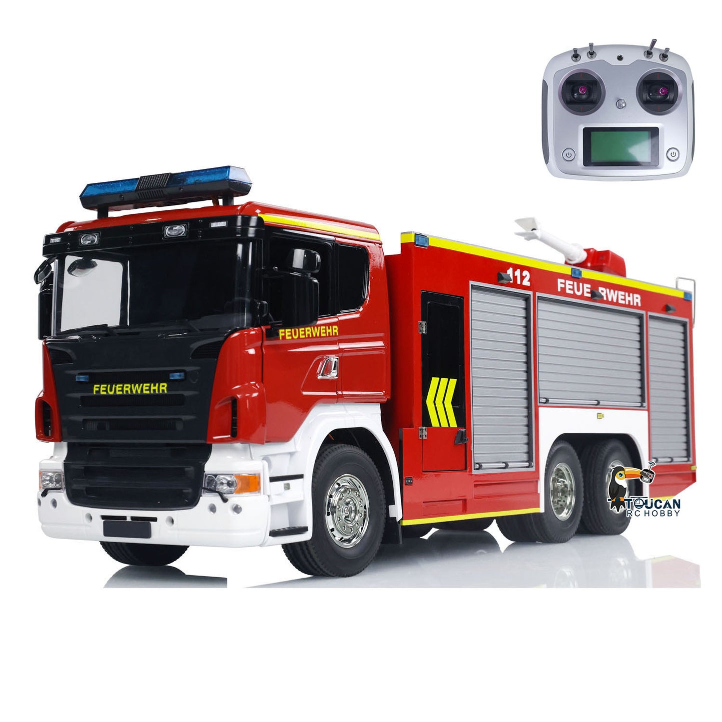 1/14 6x4 RC Fire Fighting Truck Fire Vehicles Model Germany Version Lights Sounds