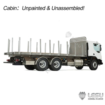 LESU 1/14 RC Flatbed Timber Truck Remote Control Lorry Car 6x4 Metal Chassis RWD Model Vehicle Light Sound Motor 2Speed