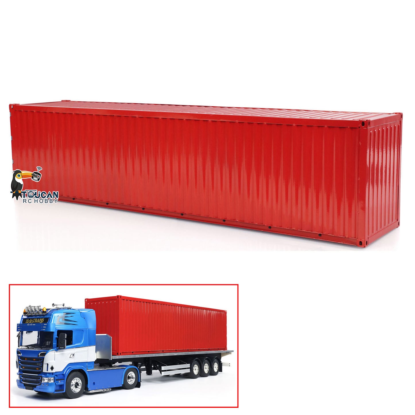 1/14 Full Metal 40 Feet Container Model for RC Tractor Truck Trailers