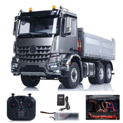 ONLY ONE Fast Shipping Metal Chassis Model RTR 1/14 RC Hydraulic Dumper 2Speed Remote Control Tipper Car 3Axles NO Lock Differential Axle Radio Battery