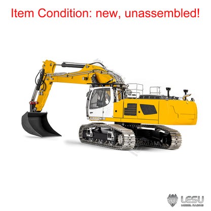 LESU AOUE LR956 1/14 RC Hydraulic Excavator KIT Metal 2 Arms Remote Control Digger Model 4MPA Dual Pumps Light 6CH Brass Valve