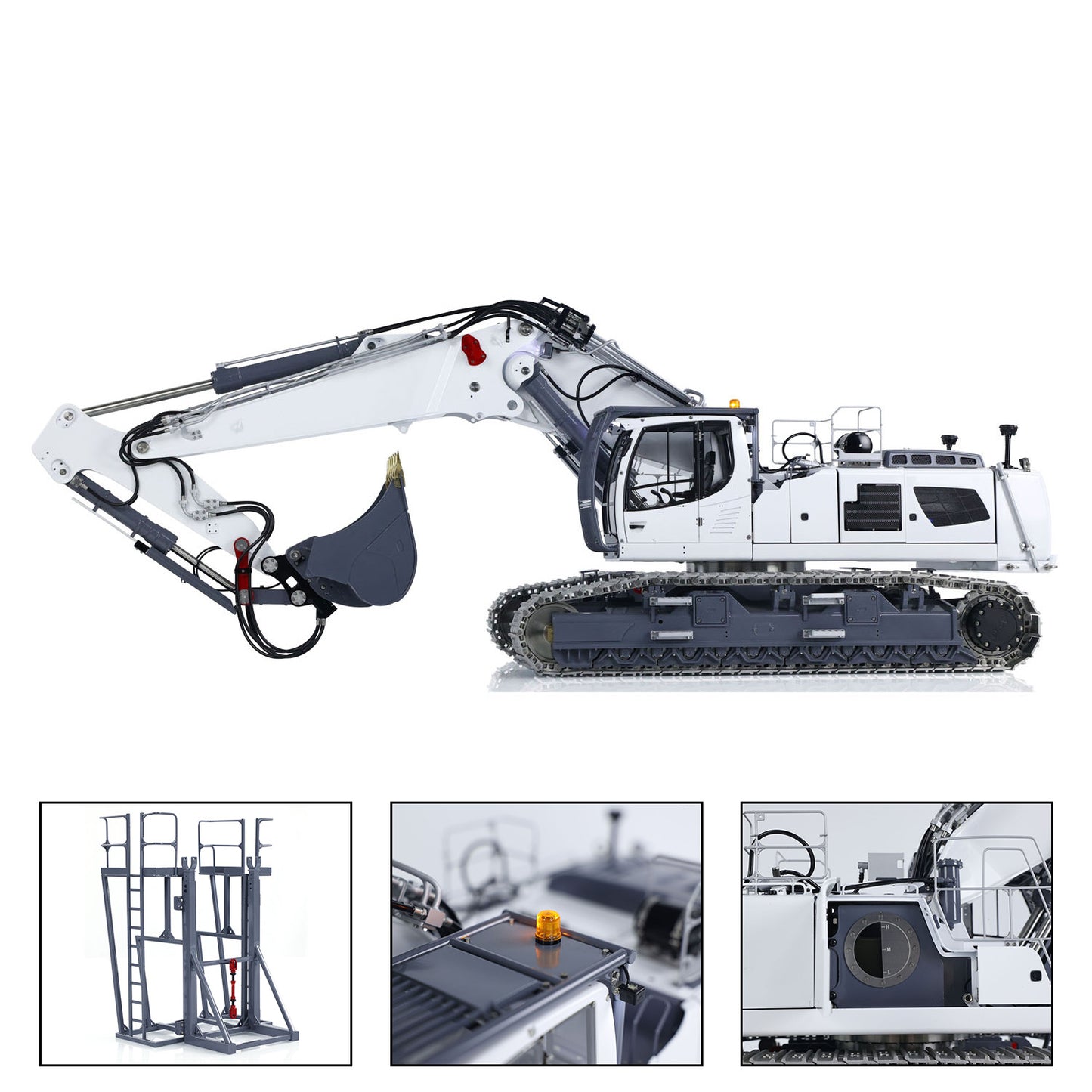 Machine lourde 1/14 RC Excavatrice entièrement hydraulique LESU LR960 Pelle de chantier