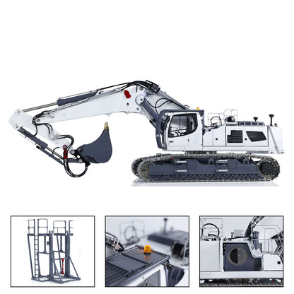 Machine lourde 1/14 RC Excavatrice entièrement hydraulique LESU LR960 Pelle de chantier