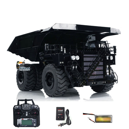 Metal 1/20 RC Hydraulic Mine Truck 793D Heavy Duty Remote Control Dumper RTR 2Speed Gearbox Flysky I6X Radio Light System
