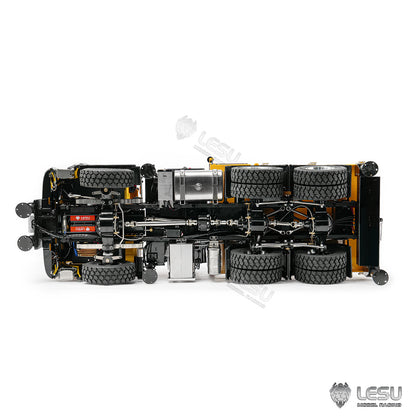 LESU 6X6 Metal 1/14 RC Hydraulic Crane Truck 3Speed Remote Control Lorry Car 7CH Valve 4MPA 6 Outriggers Sound Axle Diff Lock