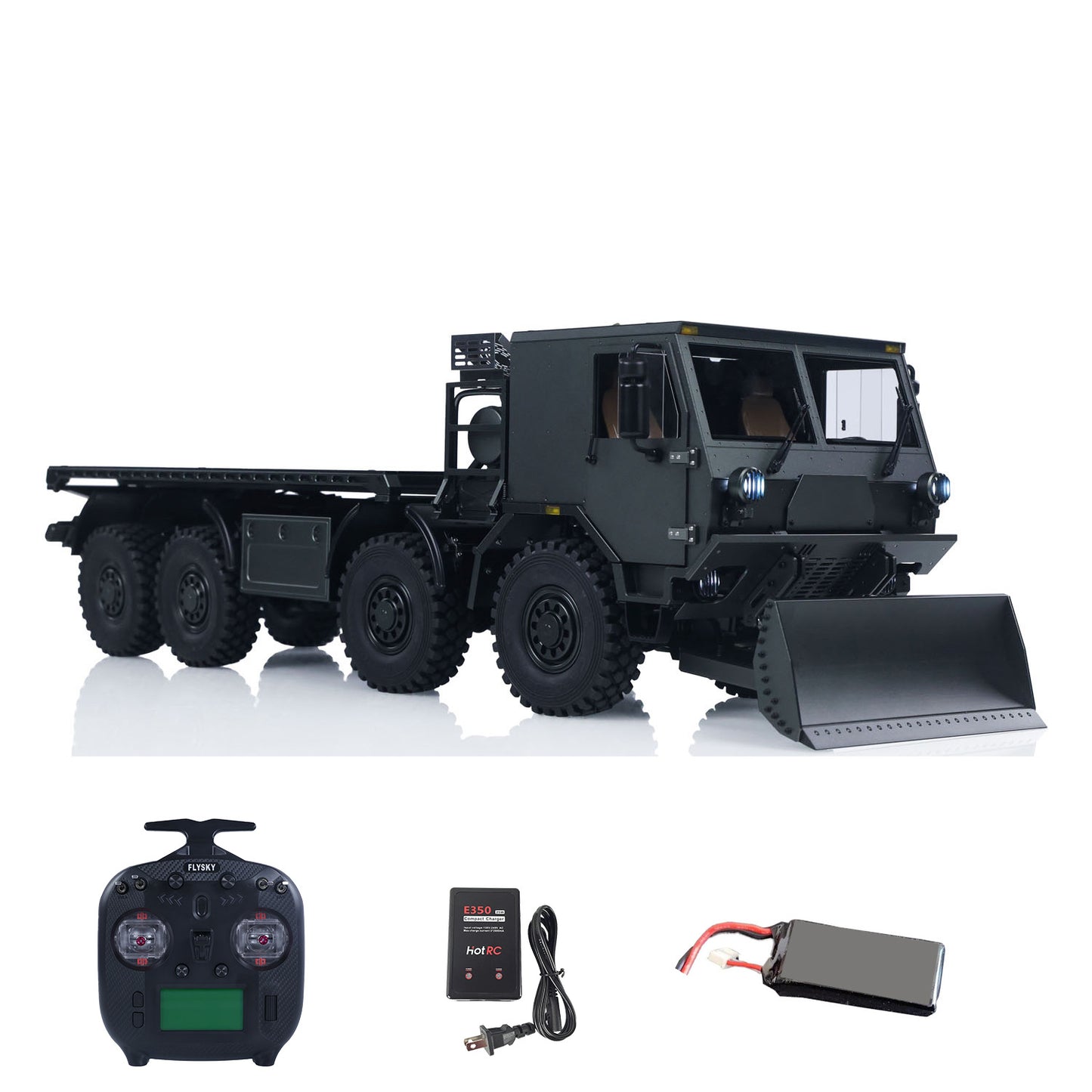 TOUCAN 1/18 8X8 Metal RC Military Truck RTR Transport Car CAPO CUB3 2Speed Gearbox Axle Locks Light Sound Smoke Unit Snow Blade