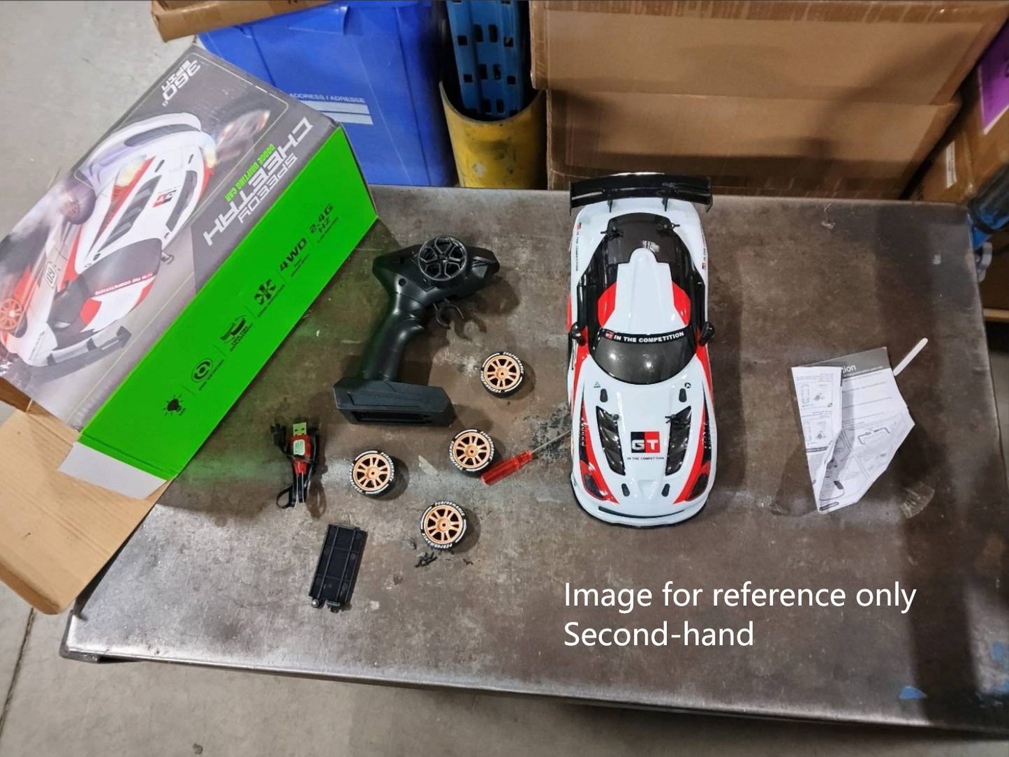 Second Hand CA Stock Plastic 1/16 Remote Control Four Wheel Drive Drift Car Q116 360 Drifting RC Racing Vehicle 370 Brushed Motor Lights Battery RTR