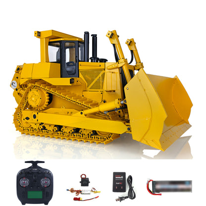 US STOCK 1/14 DXR2 Metal RC Hydraulic Bulldozer Radio Control Dozer 201 New Sound Module