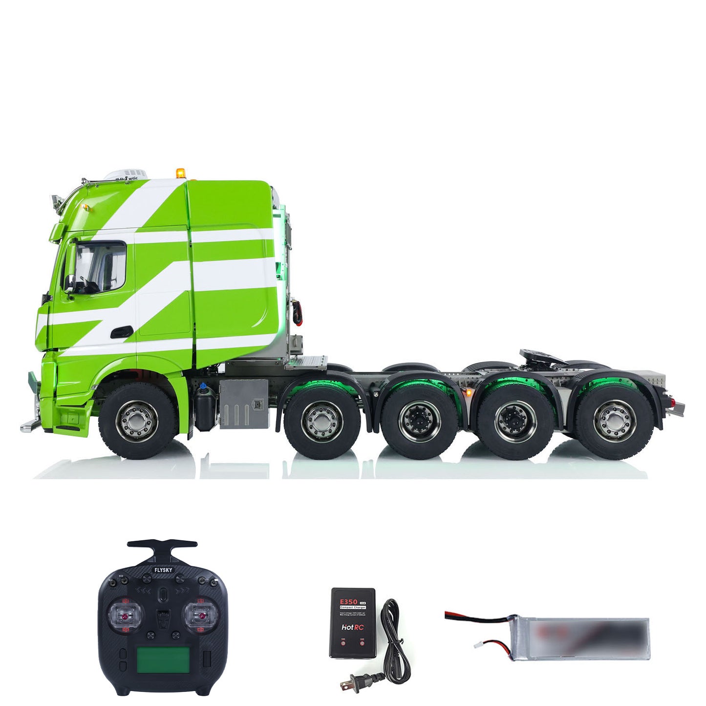 Unitru-01 3363 1/14 RC Tractor Truck Remote Control Lorry Car 10*10 Metal Chassis Smoke ST8 Radio Differential Lock RTR Light Multimedia Display Screen