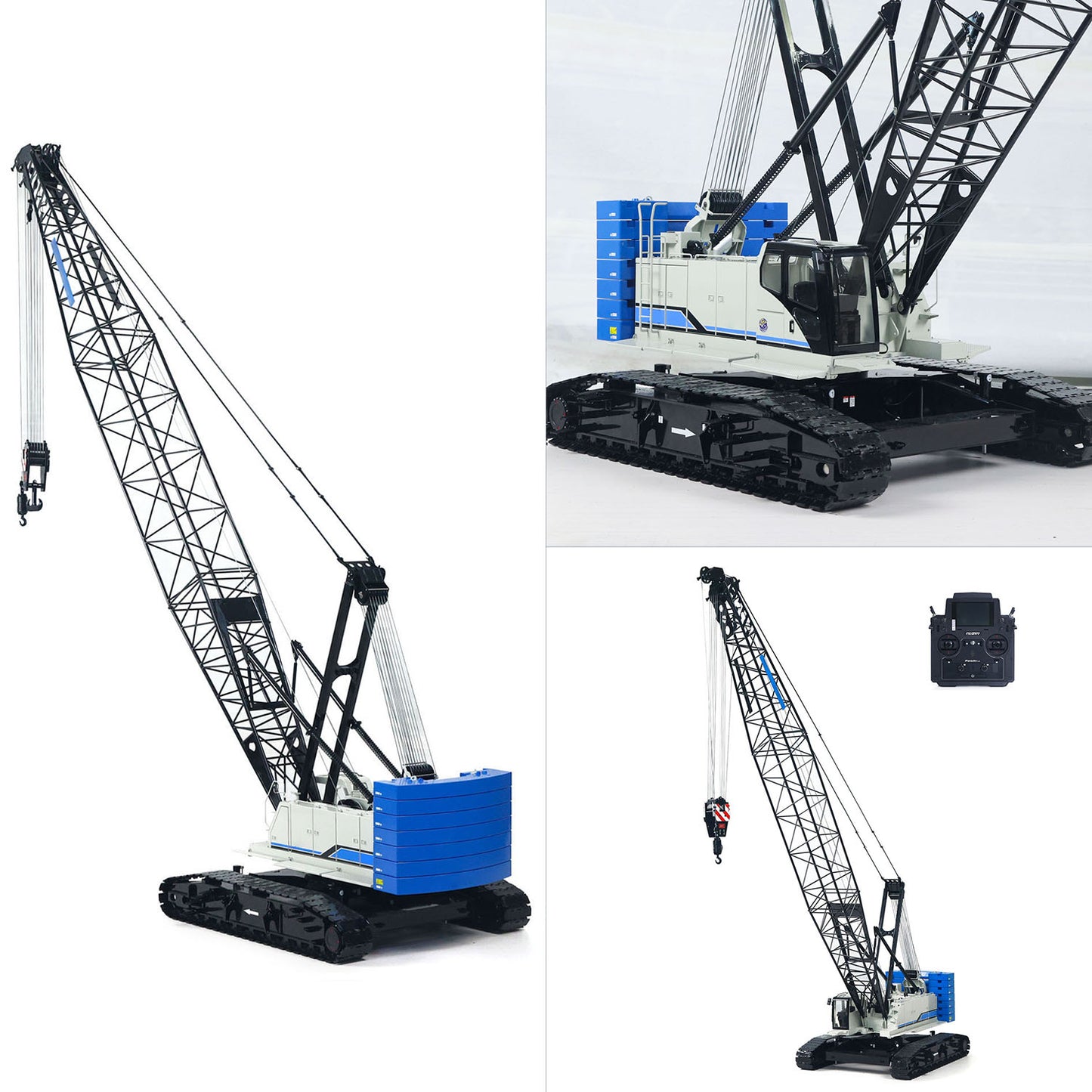 Metal 1/14 RC Hydraulic Crawler Crane C1200 Remote Control Construction Vehicle Ready to Run Flysky PL18 LITE Radio Brushless Motor Battery