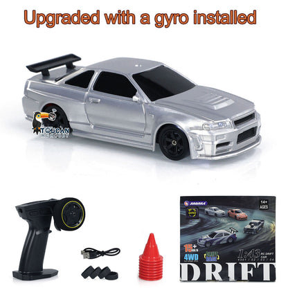 Fast Shipping 1:43 Ready to Run Race Car Gyro Drift Car 4WD Traffic Cones Mini Toy for Boys