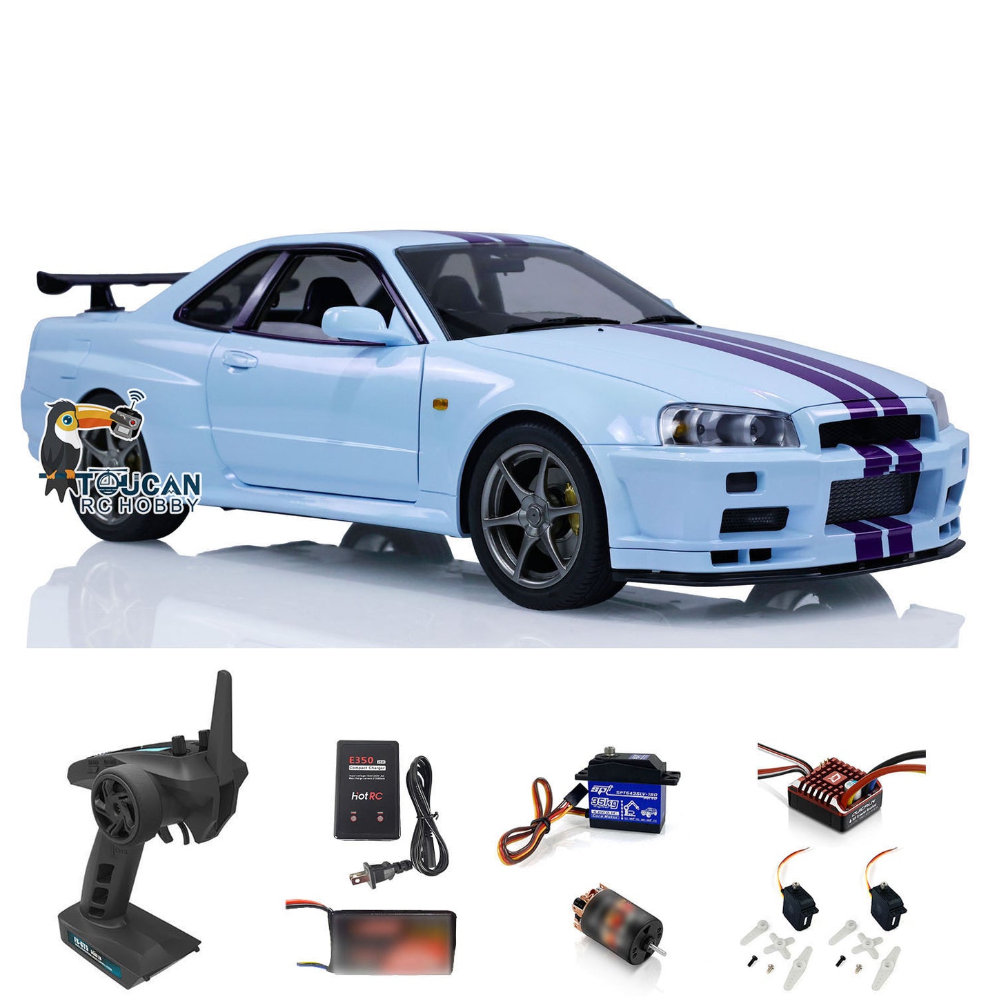 Capo 1/8 RTR 4x4 4WD R34 Voiture de course RC peinte assemblée avec moteur brossé ESC