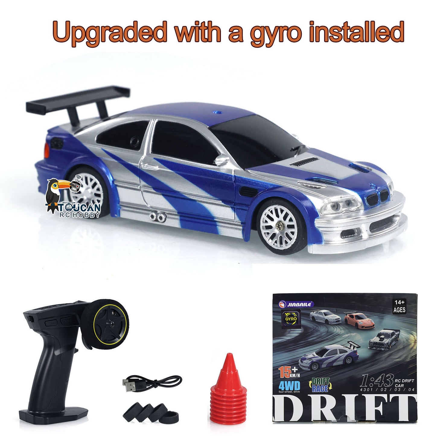 Fast Shipping RTR RC Race Car Gyro 4*4 Fully Proportional Control Speed Mini Car Toy 1/43