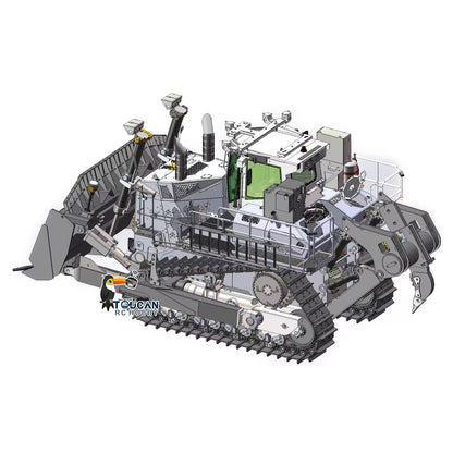 SFROG 1/14 Metal RC Hydraulic Bulldozer LR776 3way Blade 7CH Valve Automatic Grease System Electric Wipers FrSky X20R Radio