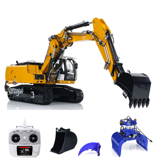 MTM 1/14 946-3 RC 3 Arms Metal Hydraulic ARTR Tracked Excavator Digger With Ripper Grab Bucket