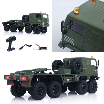 US Stock 1/18 Remote Control Military Truck 8X8 All Wheel Steering Electric RC Off Road Vehicle Model 2Speed Gearbox RTR Metal Chassis