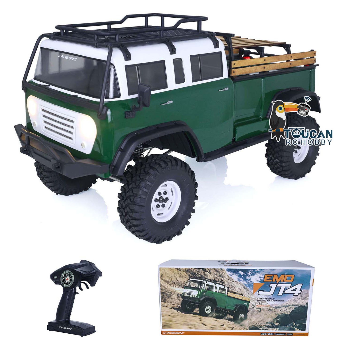 CROSSRC 1/10 JT4 4WD RC Off-Road Crawler PNP Green