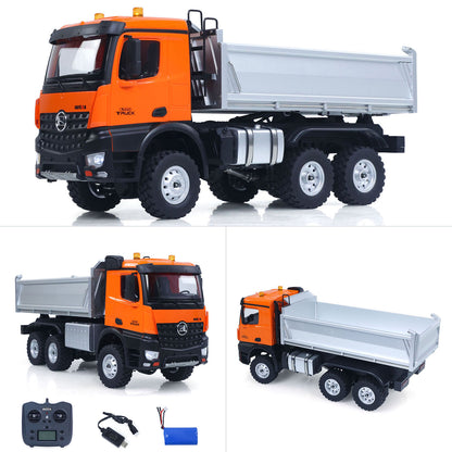 Fast Shipping 1/14 HUINA 1598 2.4G Remote Control Dumper 6*6 Engineering Transport Vehicle Lifting Rod Tipper Car Light Sound Battery Toys