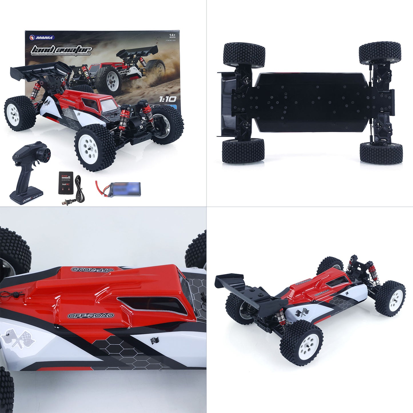 US Stock 70KM/H 1/10 High Speed Radio Control Off Road Vehicle 1001 RC Model Car Hobbywing 60A ESC 3650 Brushless Motor Ready to Run