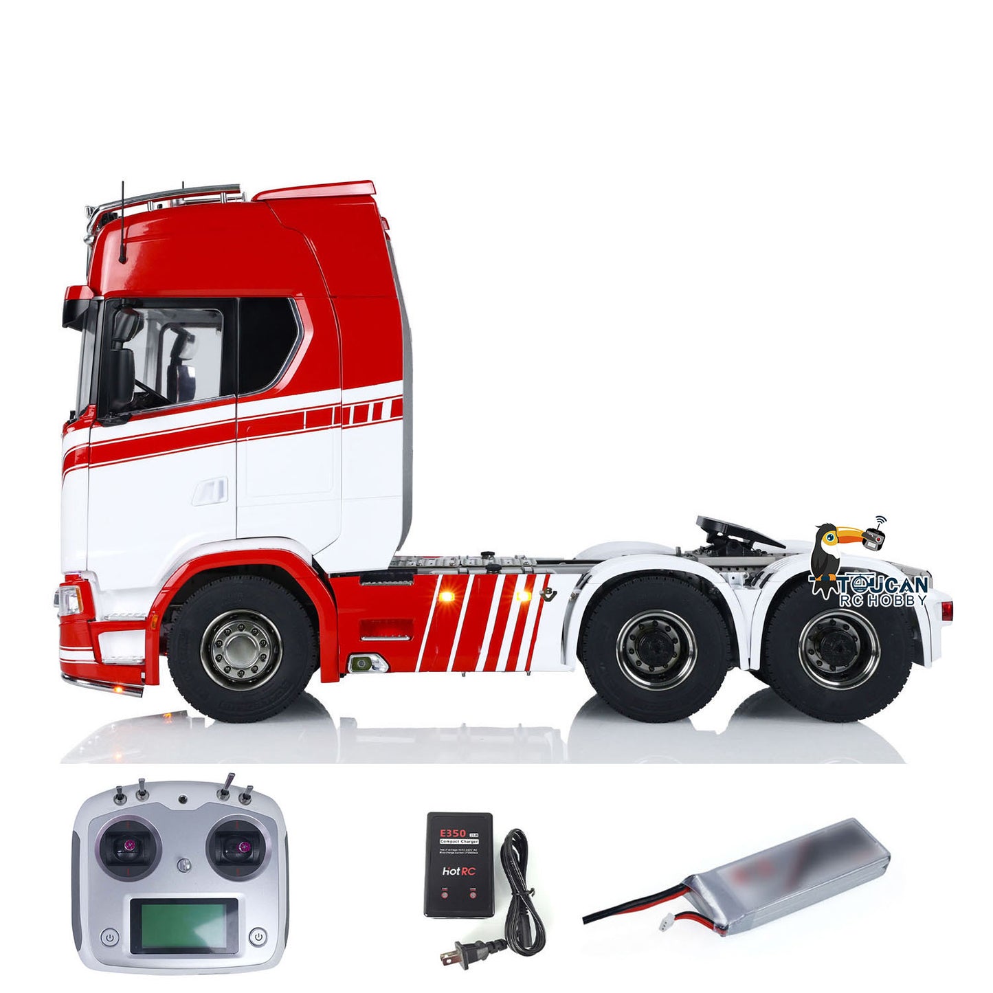 EN STOCK 1/14 Finition RC Tracteur Camion 770S 6x6 Châssis Métal