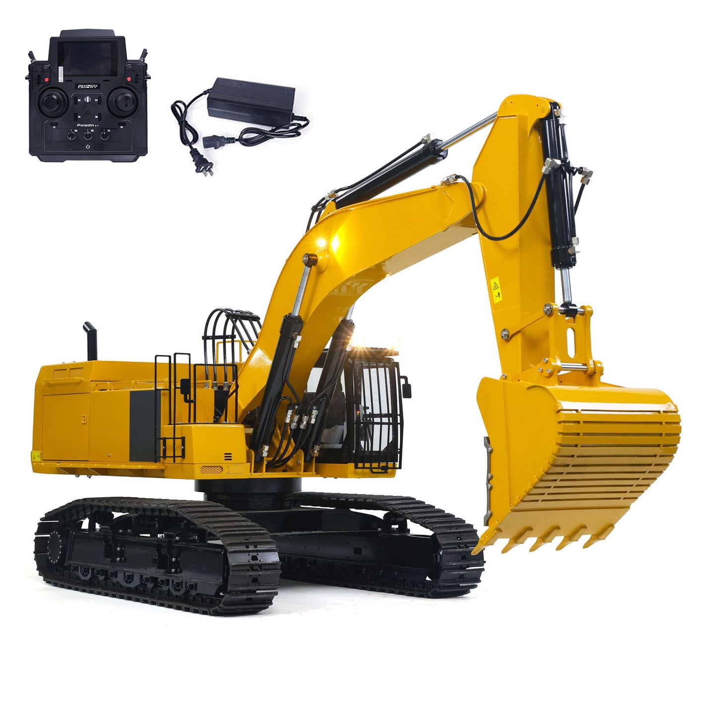 1/8 Metal Remote Control Hydraulic Excavator 390F Heavy Duty 3CH Valves RC Construction Vehicle Car Models RTR Flysky PL18EV Radio