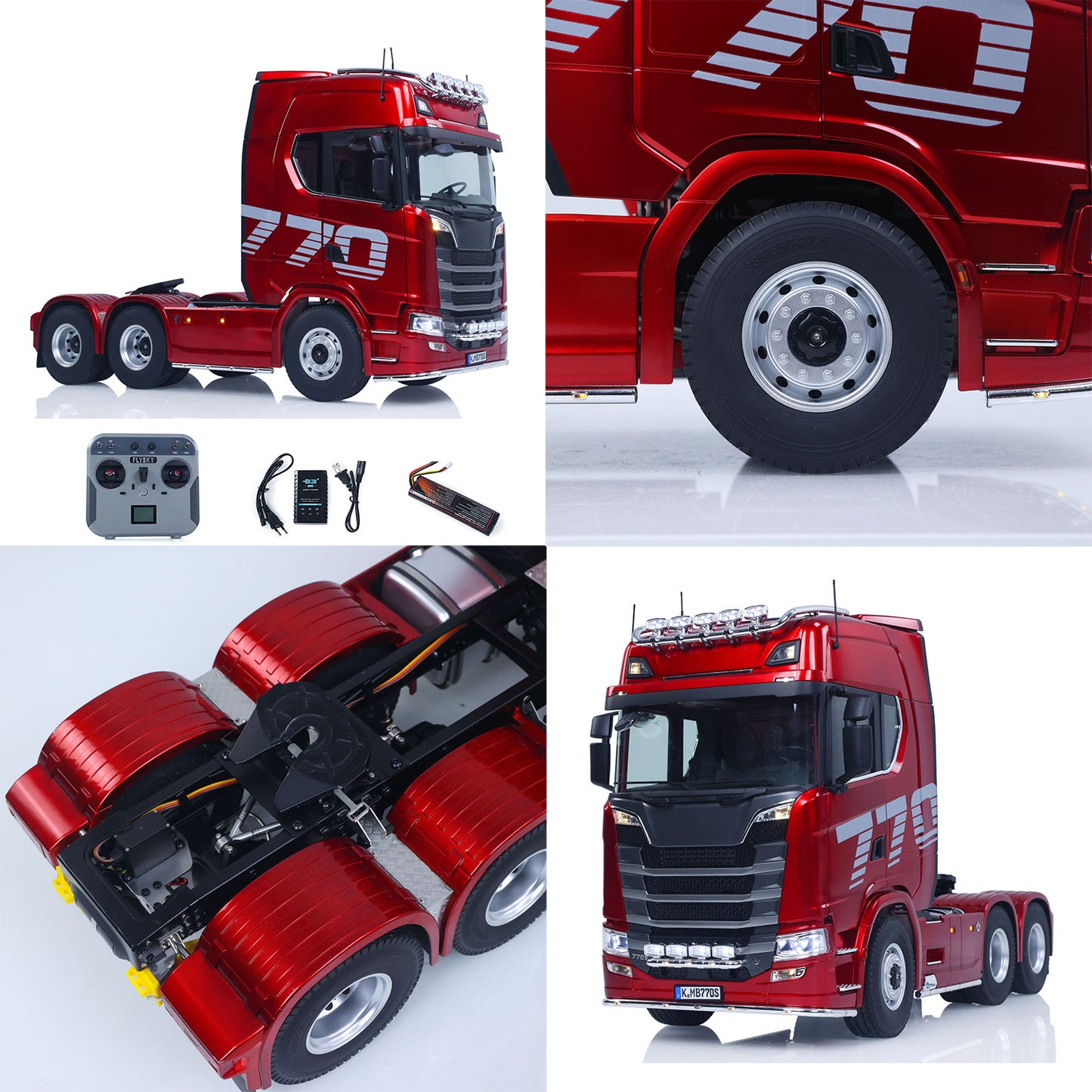 ONLY ONE Fast Shipping KABOLITE 1/14 770S 100 RC Tractor Truck 6x6 Remote Control Lorry Car 2Speed Gearbox Differential Lock Battery Radio RTR Model