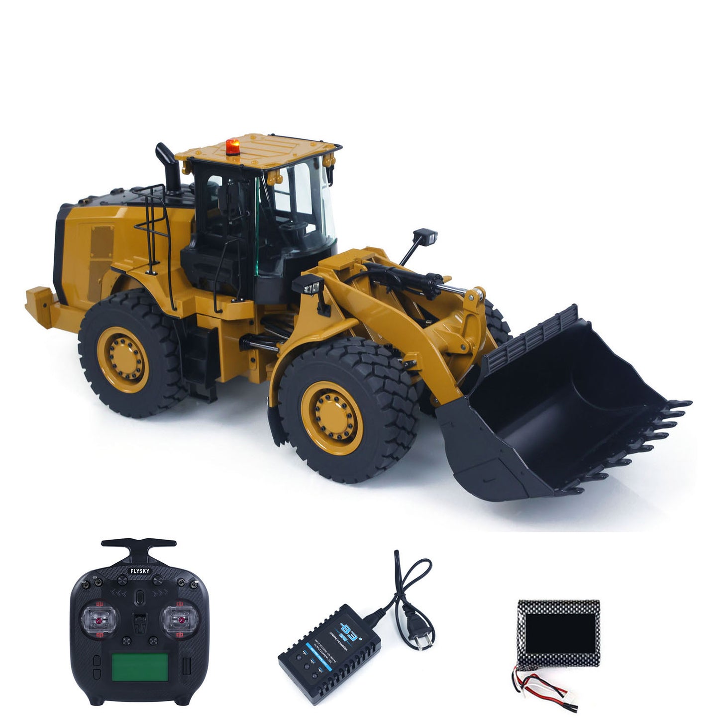 US STOCK HUINA K966 KABOLITE 2.4G 1/16 Hydraulic RC Loader Car Model 7500mAh Battery