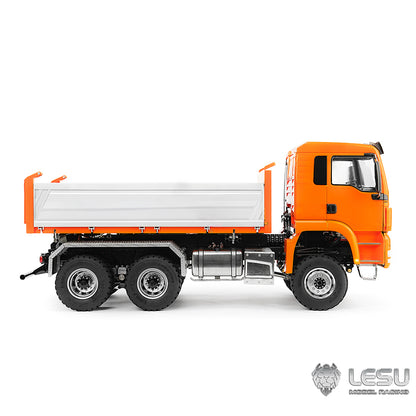 LESU TGS 1/14 RC Hydraulic Dump Truck 6x6 Metal Remote Control Dumper Car Model