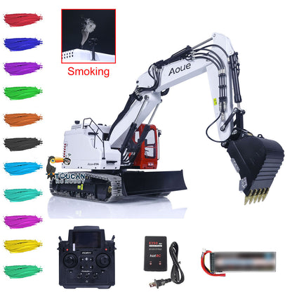 LESU 1/14 Aoue Metal ET26L Painted Assembled RTR Hydraulic Three-section RC Excavator B0012 With PL18EV Transmitter Smoke Function