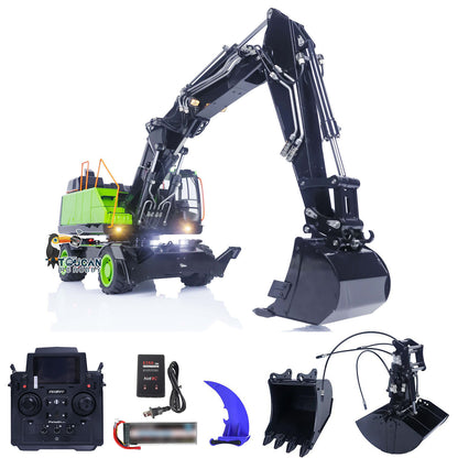 1/14 EC380 Hydraulic RC Wheeled Excavator Metal 3 Arms PL18EV