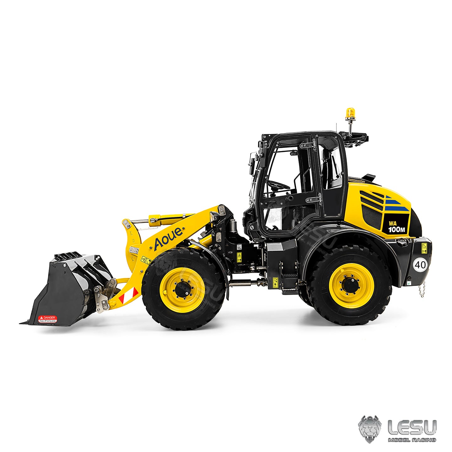 Metal LESU 1/14 RC Hydraulic Loader Aoue WA100M-8 4X4 RTR Construction Vehicle Axle Lock Sound Light ST8 Radio