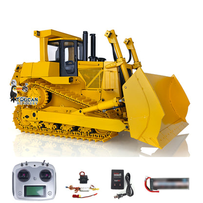 US STOCK 1/14 DXR2 Metal RC Hydraulic Bulldozer Radio Control Dozer 201 New Sound Module