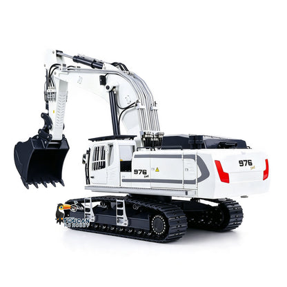 40KG! RTR 1/12 Metal Hydraulic RC Digger LR976 6CH Valves Remote Control Excavator 3.0L Dual Pump Hobbywing Brusheless ESC