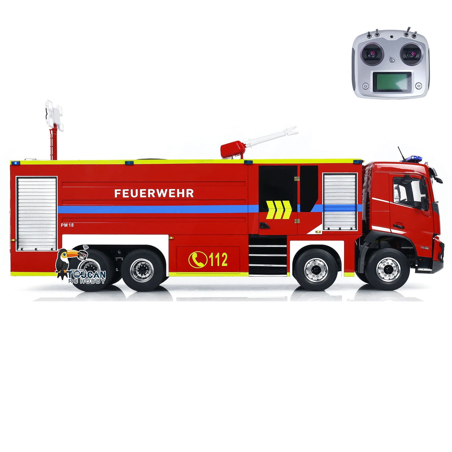 1/14 Ferngesteuertes Feuerwehrauto 8x4 RC Feuerwehrmodell